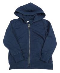 Tmavomodrá propínací mikina s kapucí Dopodopo