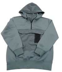 Šedá thermo mikina s kapucí Zara 