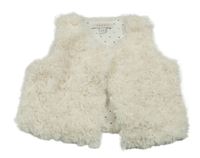 Smetanová kožešinová podšitá vesta Esprit 