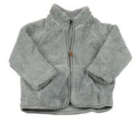 Šedá chlupatá propínací mikina H&M