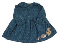 Petrolejové manšestrové šaty se zvířátky John Lewis