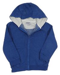 Tmavomodrá propínací mikina s kapucí Rebel