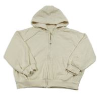 Béžová propínací oversize mikina s kapucí George 