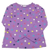 Fialové triko s puntíky Bonprix 