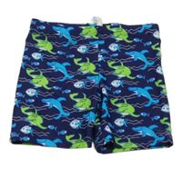 Tmavomodré nohavičkové plavky s delfíny Landora