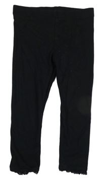 Černé legíny s krajkou F&F