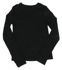 Černé žebrované triko F&F