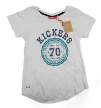 Nové - Bílé tričko s logem Kickers