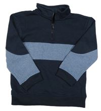 Tmavomodro-modrá mikina se stojáčkem Primark