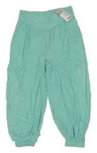 Nové - Světlezelené turecké capri kalhoty Primark