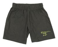 Tmavošedé bavlněné kraťasy s dinosaurem F&F