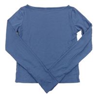 Tmavomodré crop triko H&M