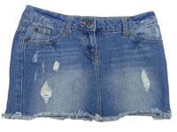 Modrá riflová sukně s prošoupáním Denim Co.