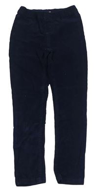 Tmavomodré skinny manšestráky se srdíčky Kiki&Koko