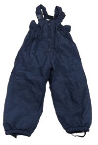 Tmavomodré šusťákové zimní laclové oteplovačky Kiki&Koko