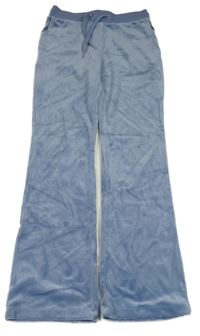 Modrošedé plyšové kalhoty LINDEX