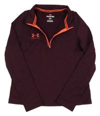 Mahagonová thermo mikina s logem UNDER ARMOUR