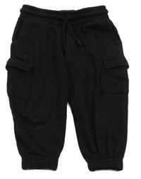 Černé cargo tepláky H&M