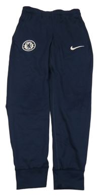 Tmavomodré funkční fotbalové tepláky Chelsea Nike