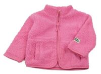 Růžová huňatá podšitá bunda Baby