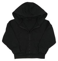 Černá propínací oversize crop mikina s kapucí George