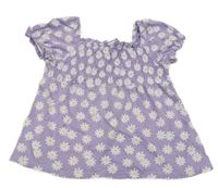 Fialové květované tričko LC WaIKIKI