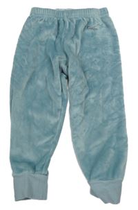 Modrošedé plyšové kalhoty C&A