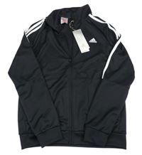 Nové - černo-bílá funkční sportovní propínací mikina Adidas