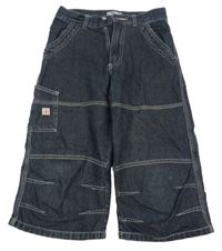 Tmavomodré capri rifle s kapsou Denim Co.
