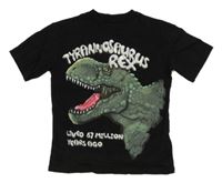 Černé tričko s dinosaurem H&M