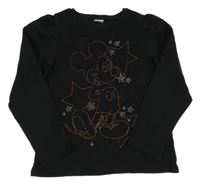 Černá mikina s Mickey z korálků Next