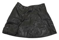 Černá koženková sukně s kapsou H&M