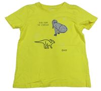 Žluté tričko s dinosaury Topolino