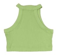 Zelenkavý žebrovaný crop top Matalan
