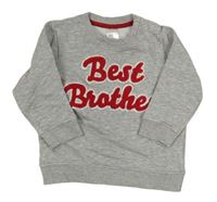 Šedá melírovaná mikina s nápisem H&M