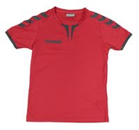 Malinové sportovní tričko Hummel
