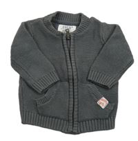 Tmavošedý propínací svetr F&F