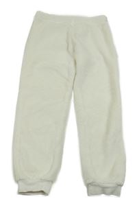 Krémové chlupaté tepláky