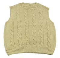 Béžová svetrová vesta DeFacto