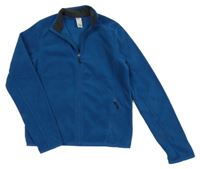 Petrolejová fleecová propínací funkční mikina Quechua