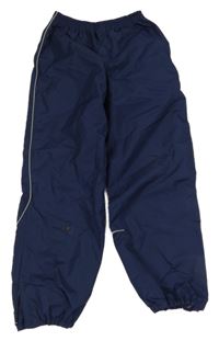 Tmavomodré šusťákové nepromokavé kalhoty TCM