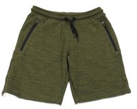 Khaki melírované teplákové kraťasy C&A