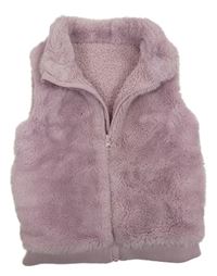 Starorůžová kožešinová zateplená vesta Dunnes