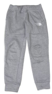 Šedé melírované sportovní tepláky s logem The North Face