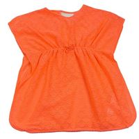 Neonově oranžová krajková plážová tunika Primark
