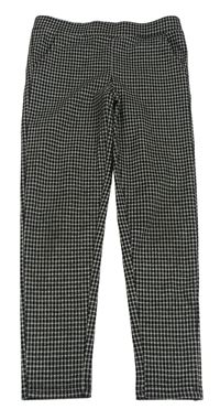Černo-bílé vzorované úpletové tregíny Primark