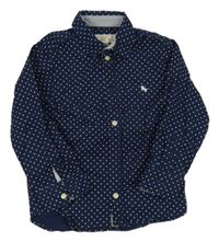 Tmavomodrá puntíkatá košile H&M