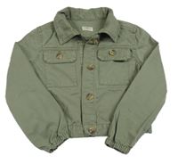 Khaki plátěná crop bunda F&F