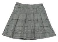 Černo-šedá vzorovaná skládaná sukně F&F