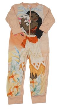 Meruňkový pyžamový overal s Vaianou Disney